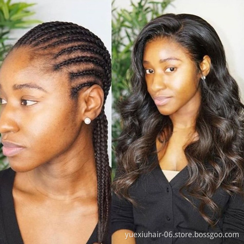 YueXiu Hair High Quality Natural Black Human Hair 13x4 Lace Front Wig Wholesale Body Wave Lace Front Wig Human Hair